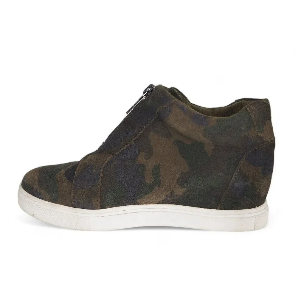 Blondo Glenda Waterproof Wedge‎ Sneakers Camo B3501905 Women's 7.5M
